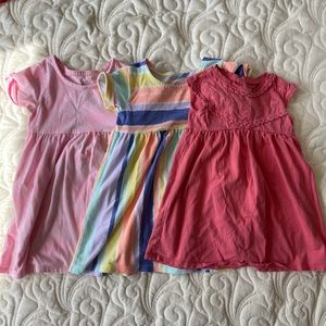 Girls 3T SS used Cotton Summer dresses bundles